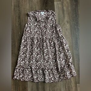 Myra Bag Floral Women’s Dress - Brown and White, size large